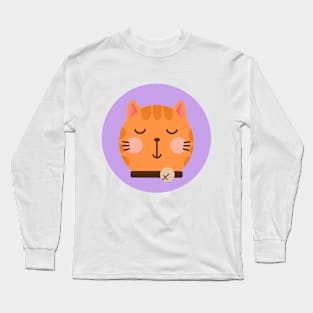 cute drawn kitty cat design 8 Long Sleeve T-Shirt